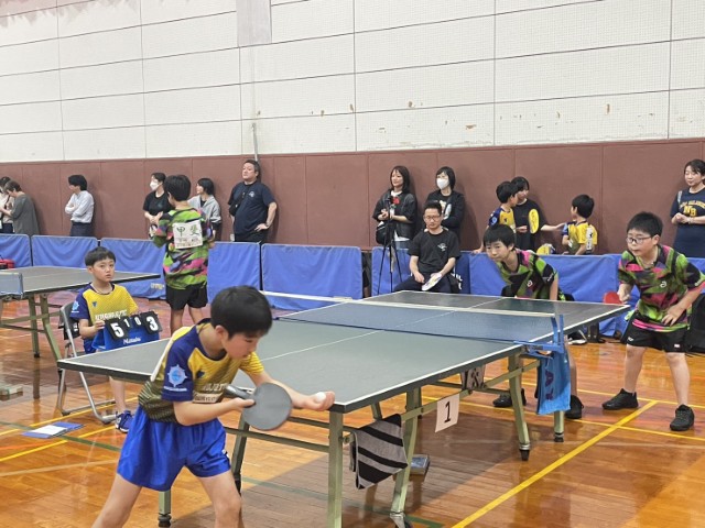 宮崎県小学生春季大会 団体戦県予選 試合の様子
